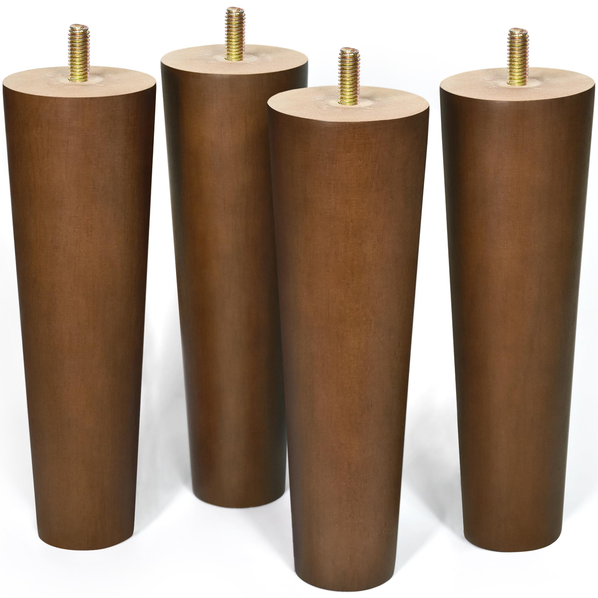 Photo 1 of AORYVIC Furniture Leg Sofa Legs Replacement Wood 8 inch Mid Century Dresser Legs with 5/16 inch Bolt Set of 4