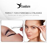 Candure Slanted Tweezers Stainless Steel with Leather Pouch view 7