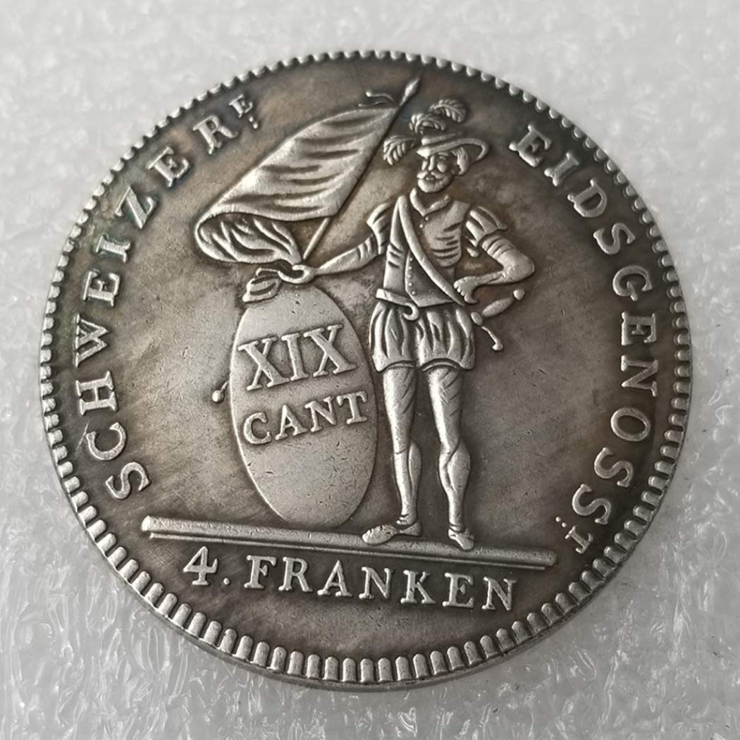 YunBest 1813 Svizzero Franken Old Coin Brillante Condizione incircolata/da Collezione YunBest 1813 Svizzero Franken Old Coin Brillante Condizione incircolata/da Collezione
