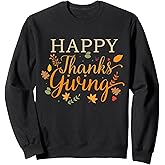 Happy thanksgiving autumn fall leaves for holiday season Sweatshirt