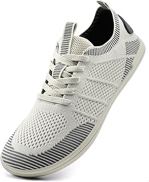 IceUnicorn Breite Barfuss Schuhe Damen Barfußschuhe Leichte Zero-Drop Atmungsaktiv Unisex Herren Minimalistische Outdoor