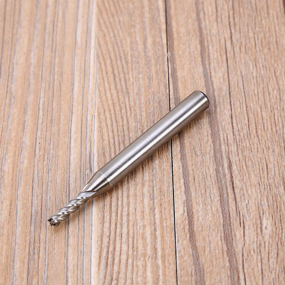 TOPINCN HSS High Speed Steel End Mill, 4 Flute, 1/8 Inch Diameter, 1/4 Inch Straight Shank, CNC Milling Machine Bit - Image 5
