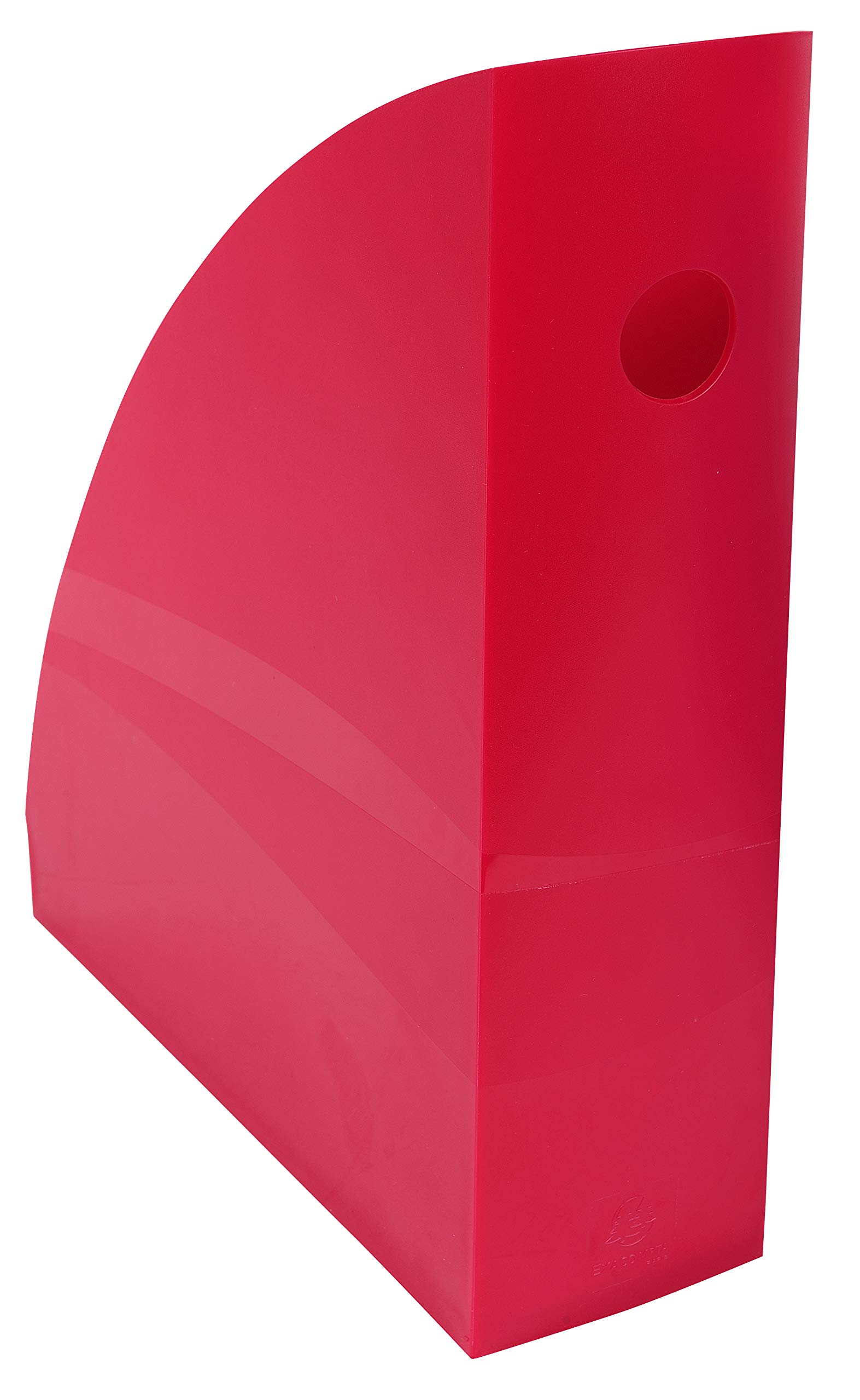 Exacompta - Ref 18284D - Magazine File MAG-CUBE - 266 x 82 x 305mm, Finger Hole on Spine, Suitable for A4+ Documents, Large Storage Capacity - Iderama Raspberry