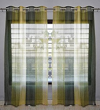 Buy Tissue Net Double Shade Curtain Whiteout Eyelet Polyester For