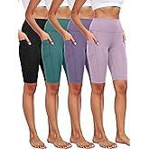 CADMUS 3/4 Pack Women Biker Compression Short Leggings for Yoga with Big Pockets