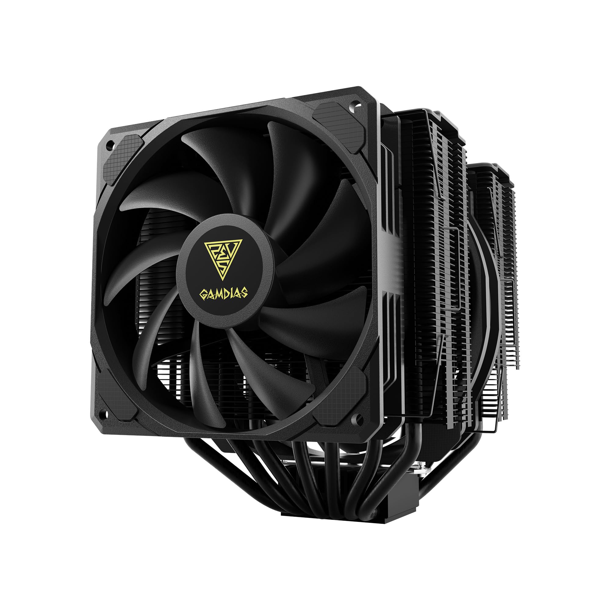 GAMDIAS BOREAS P1-720 CPU Air Cooler, 270w TDP, All-Black Coating, 7 Copper Heat Pipes, Dual Tower Aluminum Heatsink, 135/120mm PWM Fan 84.2/68.7CFM, Support Intel LGA1700/1200/115X & AM5/AM4 - Black