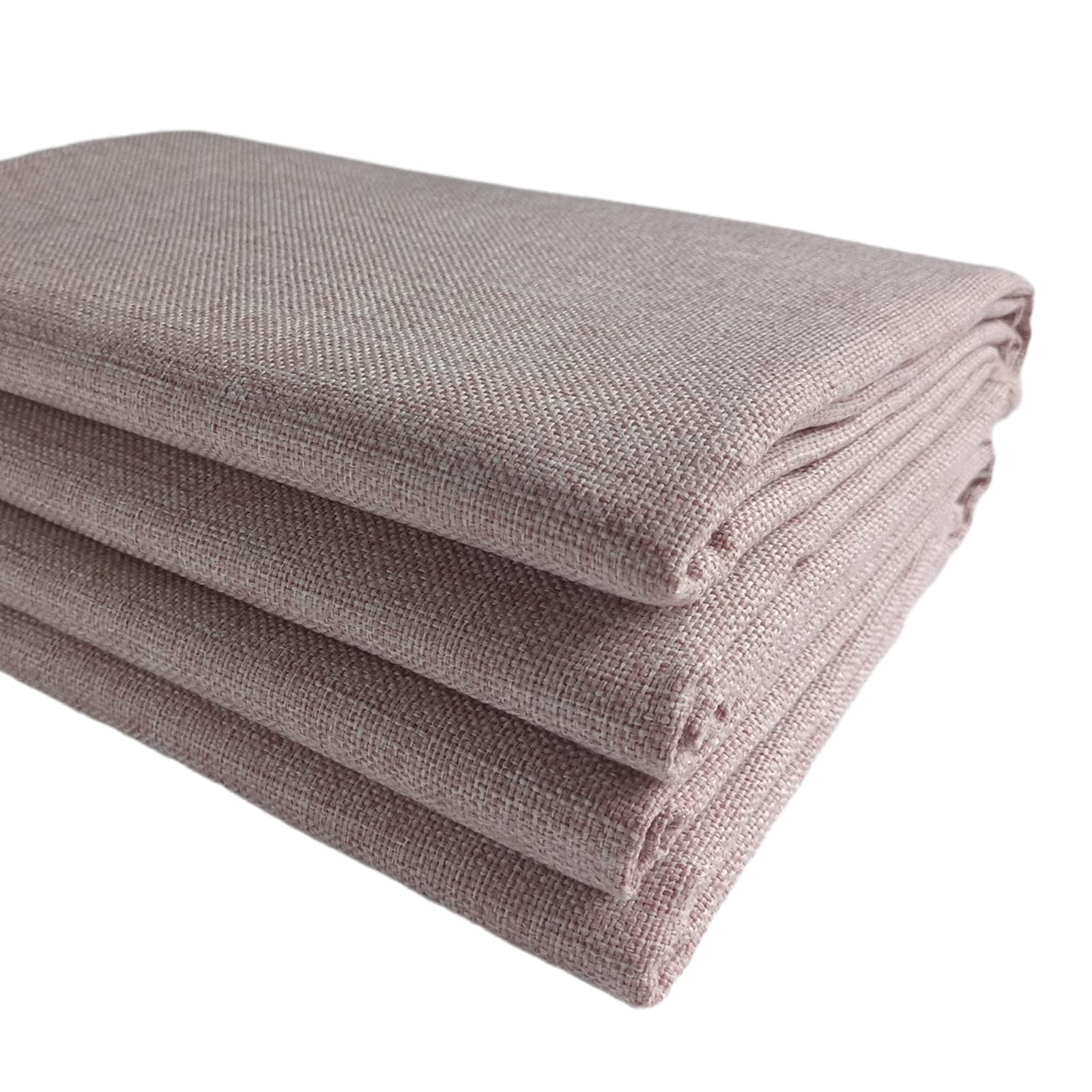 TinaKim Slub Linen Type Cloth Fabric, Upholstery Material, for Couch Chair Repair DIY (Pink 19, 3 Yard (57x 108 inch)) — image 1