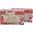 Wavertree & London Japanese Plum Scented Natural Soap (2 Bars), 7oz Moisturizing French Triple Milled Soap Bars enriched with shea butter - Pure Plant Oil Bath & Body Soap for All Skin Types