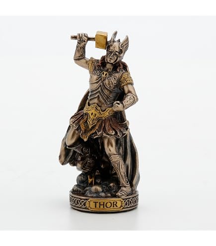 Amazon.com: Thor, Norse God of Thunder, Wielding Hammer Sculptured