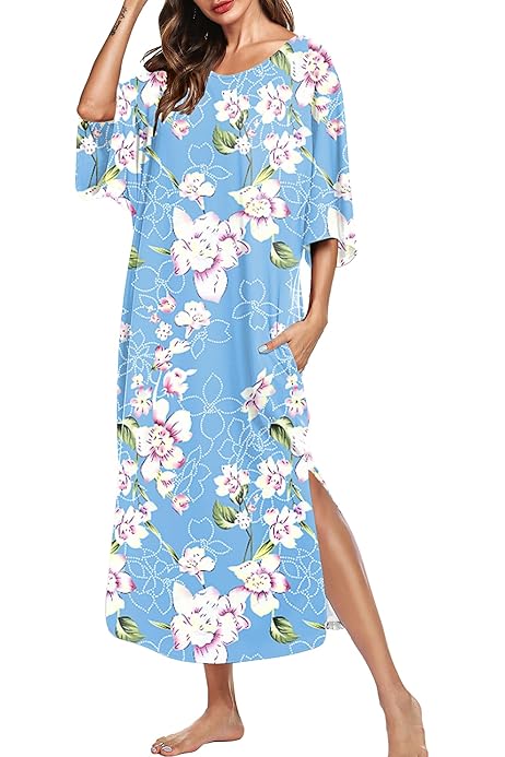 T Shirt PNAEONG Women's Cotton Nightgown Soft Short Sleeve