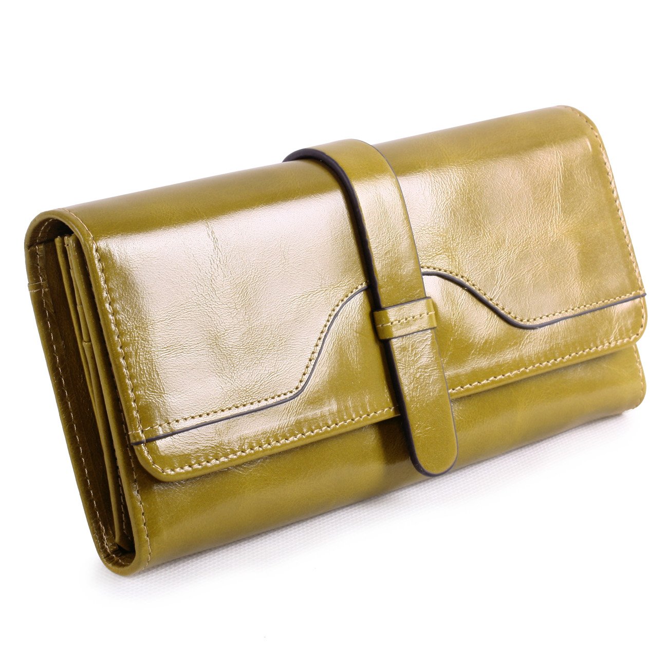 Women RFID Large Capacity Blocking Wallet Ladies Luxury Leather Clutch Purse