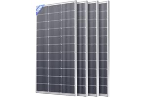Callsun 400W Solar Panel, 4 Pcs 100 Watt Solar Panel 12V 10BB, High Efficiency Monocrystalline PV Modules,Ideal for RV, Trailer, Camper, Marine, Rooftop, Home, Farm, Off-Grid System (4PCS 100W)
