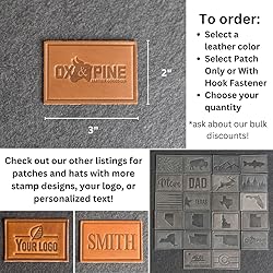 Bison Leather Patches with optional hook side