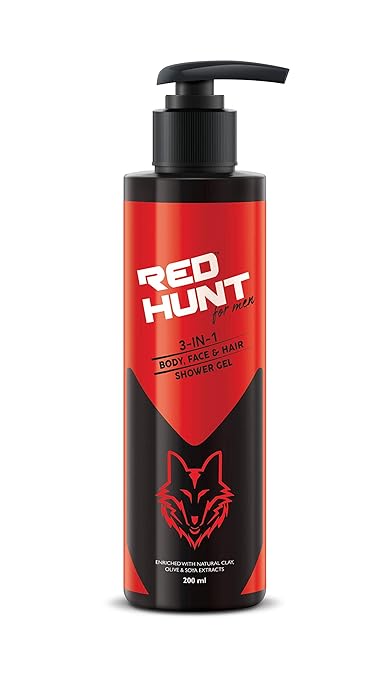 RED HUNT 3-In-1-Shower Gel, Red, 120 ml