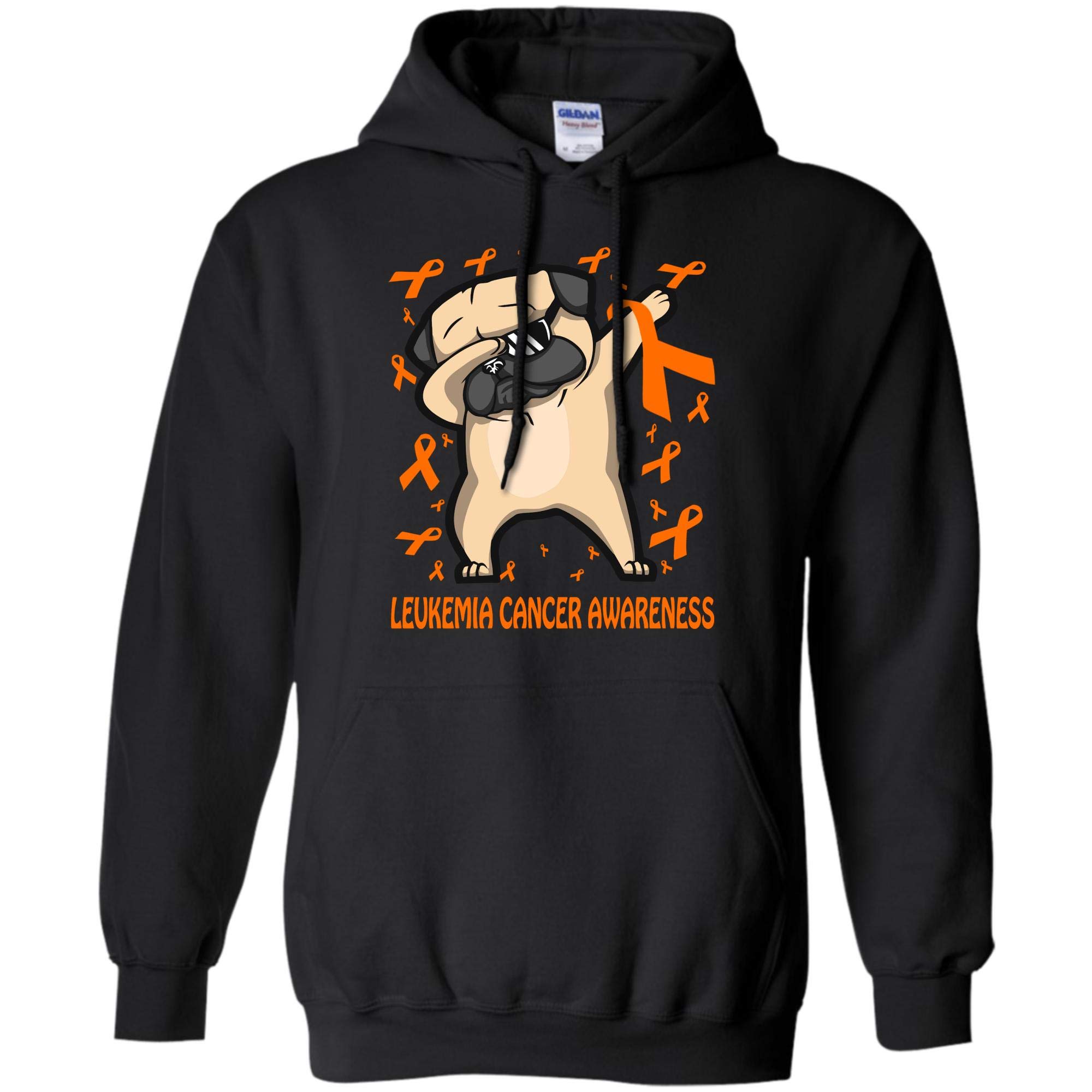 Leukemia Cancer Awareness Dabbing Pug Warrior Funny Survivor Gift T Shirt