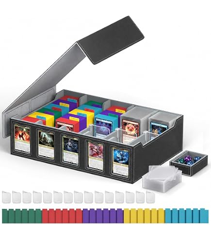 Zettokete Trading Card Storage Box 1800+,3 Row MTG Deck Box