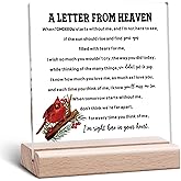 Memorial Clear Desk Decorative Sign Sympathy Gifts for Loss of Father Mother Brother Remembrance Condolence Gift for Loss Bereavement Acrylic Sign With Wooden Stand for Table Shelf Acrylic Desk Decor