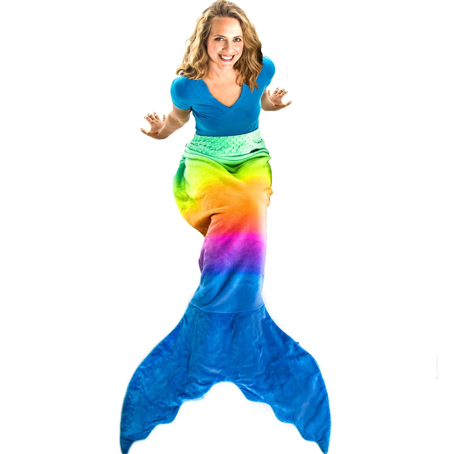Blankie Tails Mermaid Tail Blanket (Adult/Teen Size) (Rainbow Ombre - New!)
