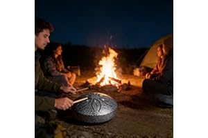 3 Inch Steel Tongue Drum – 6-Note Mini Chakra Drum with Bag, Mallets & Sheet Music – Portable Handpan Percussion for Meditati
