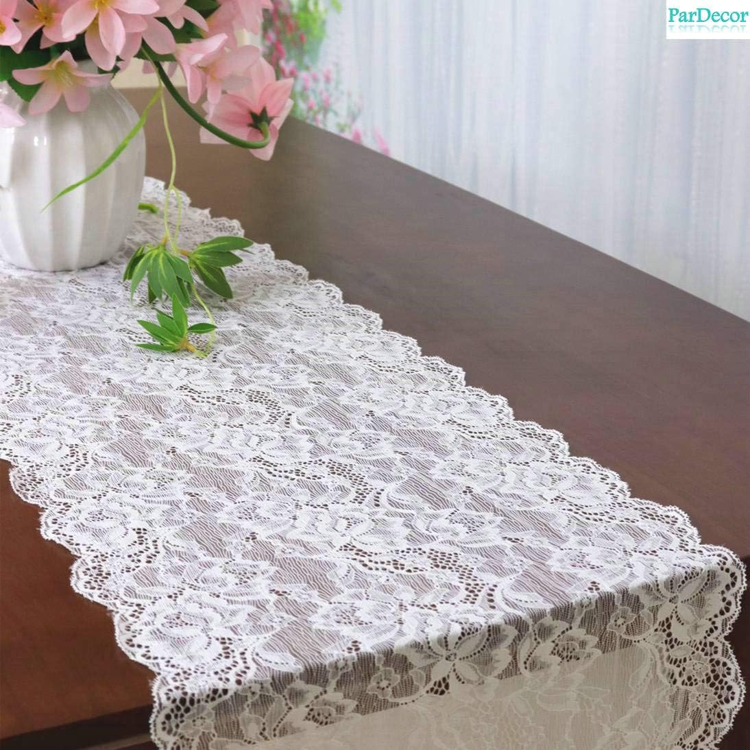 Best white table cloth lace detail