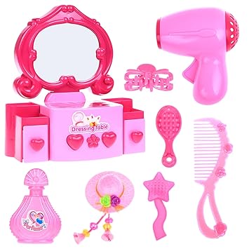 Toys Games Little Girls Pretend Beauty Hair Salon Toy Kit For