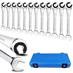 LOSCHEN 12pcs/set 8-19mm Metric Ratcheting Wrench