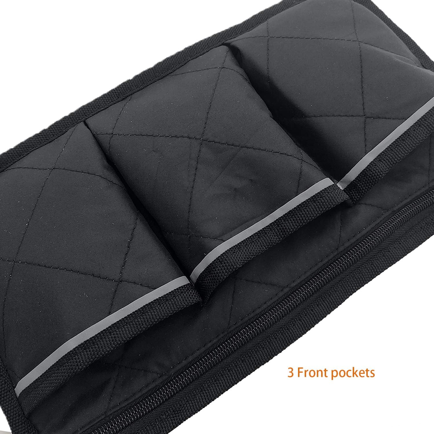Wheelchair Side Bag with Pouches and Reflective Stripe, Wheelchair Armrest Side Organizer for Electric Wheelchairs, Manual Wheelchair, Lightweight and Easy to Use (Brown): Health & Personal Care