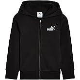 PUMA boys Essential Basics Logo Zip Up Hoodie, Fleece Sweatshirt, Front Pockets