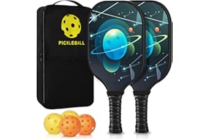 ZPP Pickleball Paddles Set of 2, USAPA Approved Pickle Ball Set Pickleball Racket, Fiberglass Pickleball Paddles, Outdoor Pickleballs Gift for Women Men