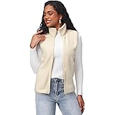Women Polar Soft Fleece Vest Sherpa Lightweight Warm Sleeveless Jacket Waistcoat with Pocket Zipper for Fall & Winter