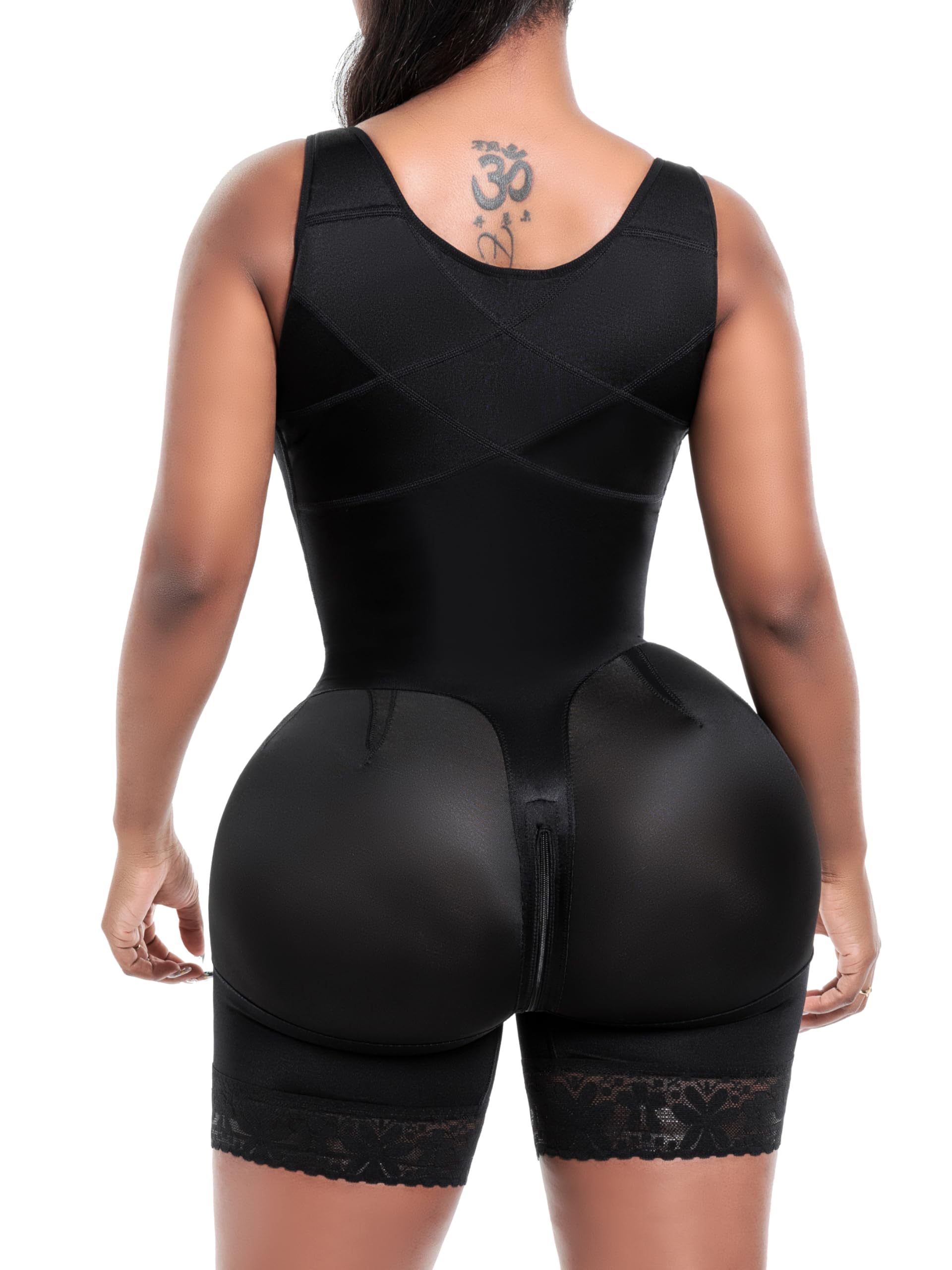 Photo 1 of Snatched Body Tummy Control Shapewear Bodysuit | Stage 2 Faja Short Leg | Fajas Colombianas for Post-Op BBL Black M