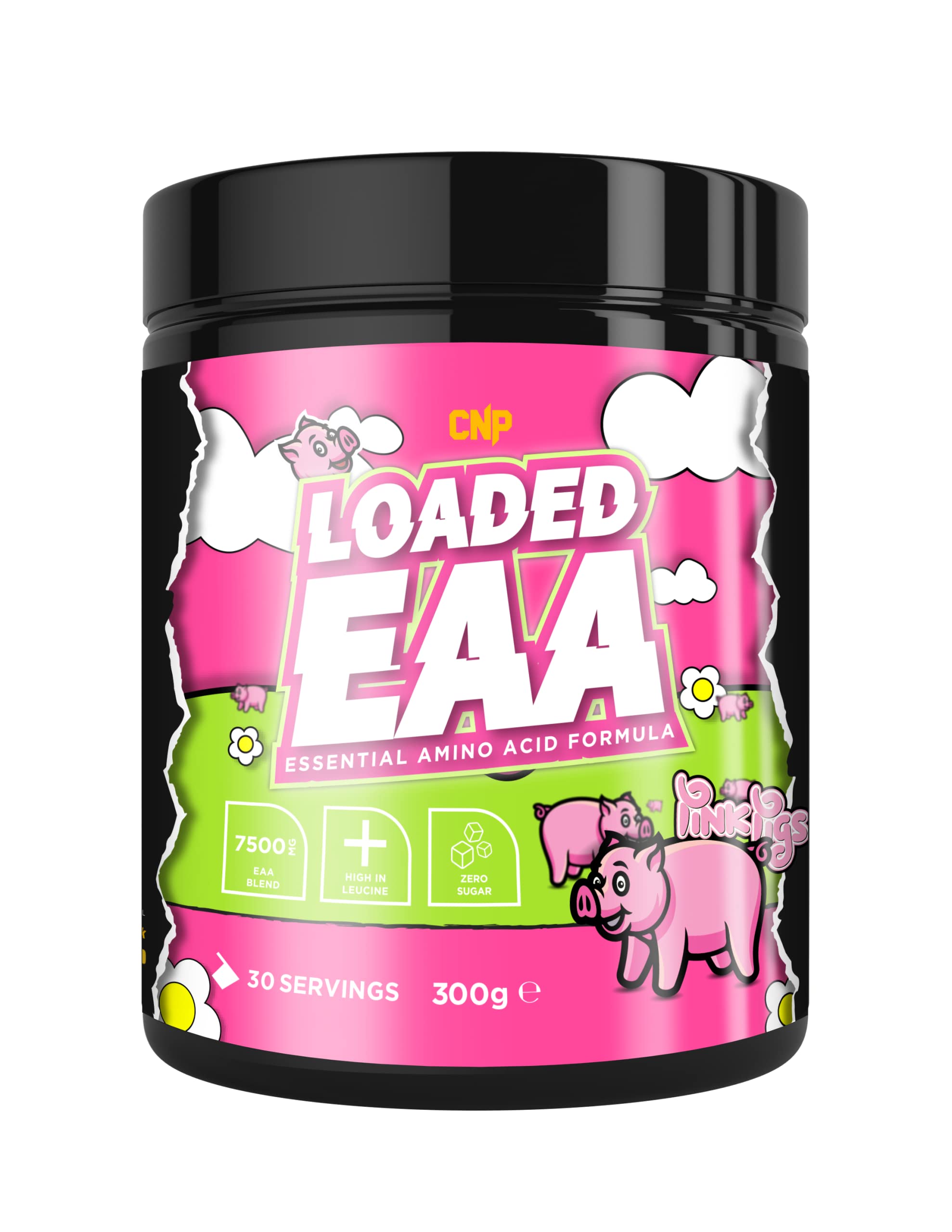 CNP Professional Loaded EAAs, Essential Amino Acids, BCAAs, Muscle Repair & Recovery Powder, 300g / 100g and 30/10 Servings, 12 Delicious Flavours (Pink Pigs, 300g)