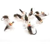 DRAGONtail Tenkara - Tungsten Bead Head Futsu Kebari Flies, 12-Pack | Weighted tungsten-head flies engineered to sink fast into deep pools where larger trout hide