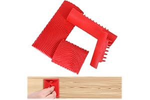 HOOHNNAA Wood Grain Tool, Natural Wood Graining Tool Set Simulated Paint Roller Kit for DIY Wall Room Decoration, Decorative Painting and Your DIY Projects with Woodgrain Patterns (Red-4)