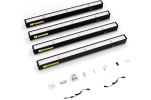 Maygrove Grow Lights for Indoor Plants 1FT, Red-Enhanced Full Spectrum 5000K Grow Light, 28W(4 x 7W), T5 LED Grow Light Strips for Leafy Greens and Vegetables, High PPFD, Linkable, Black, 4-Pack