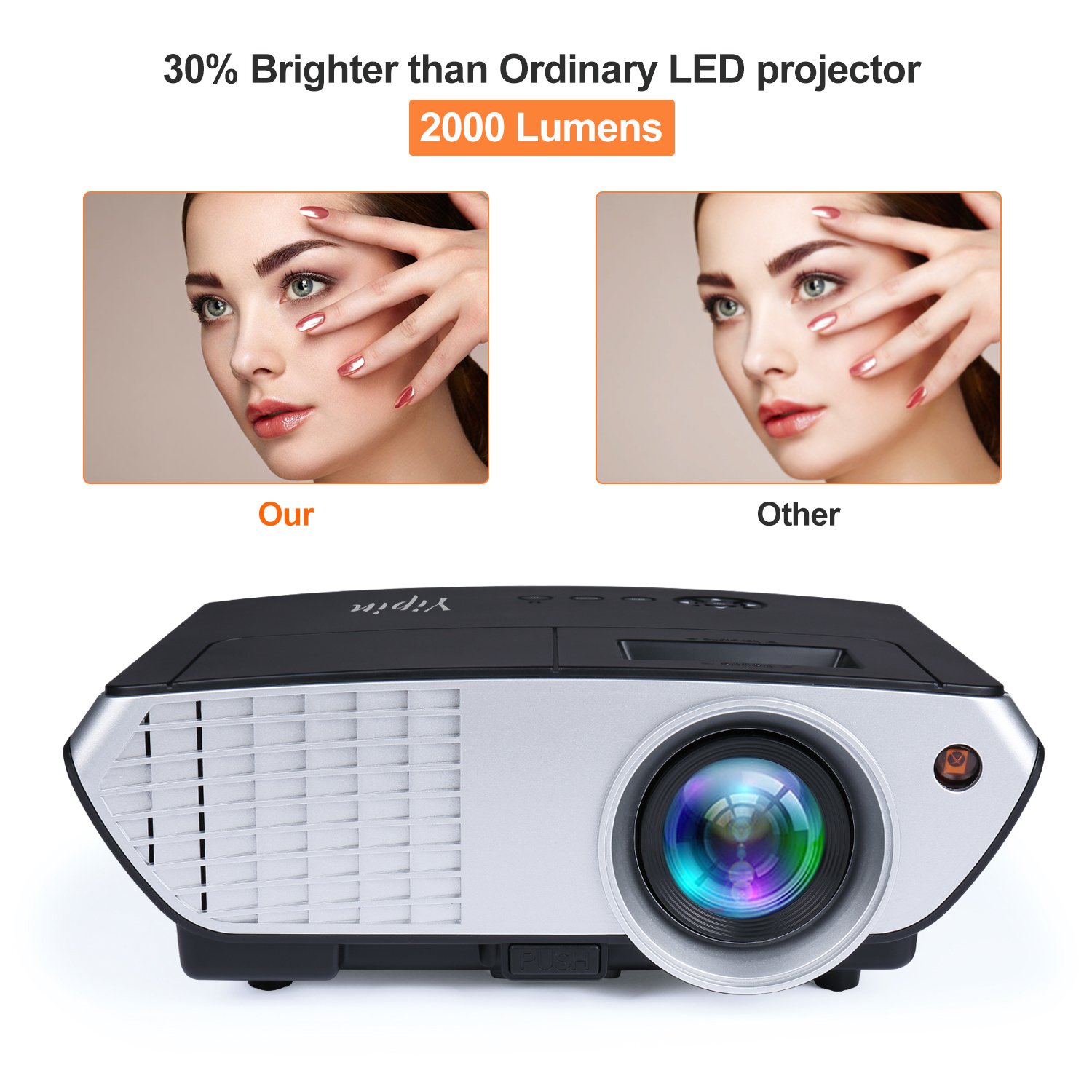 Aidodo Proyectores Mini Video Proyector 1800 lúmenes ...