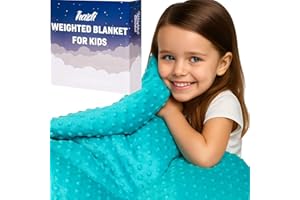 HAZLI Super-Soft Kids Weighted Blanket 7 Pounds - Weighted Blanket for Kids - Easy to Clean, Washable Minky Cover - 41x60 Inches 7lbs Child - Small Heavy Blanket for Girls and Boys