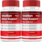 (2 Pack) Vitalsyn Blood Support, Vitalsin Glyco Optimizer Capsules Advanced Formula Supplement, VitalsynBlood Glycogen Pills Blood Flow Balance Control Vitalsym Premium Health Vital Syn (120 Ct)