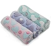 1 Pack 3 Puppy Blankets Super Soft Warm Sleep Mat Love Print Blanket Fluffy Fleece Pet Blanket Flannel Throw Dog Blankets for Small Dogs Puppy Dogs Fluffy Cats,Mix Love-Large(40"x30")