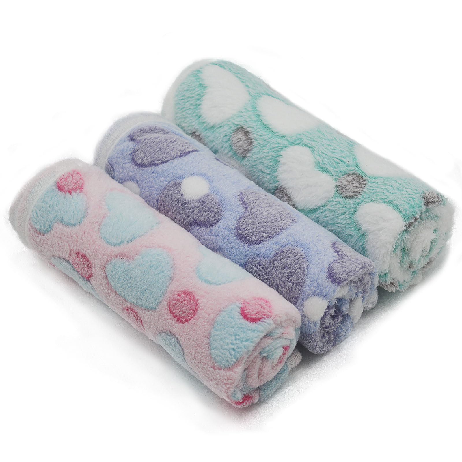 Photo 1 of 1 Pack 3 Puppy Blankets Super Soft Warm Sleep Mat Love Print Blanket Fluffy Fleece Pet Blanket Flannel Throw Dog Blankets for Small Dogs Puppy Dogs Fluffy Cats,Mix Love-Medium(29"x20")