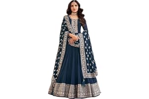 Designer Worked Anarkali Dupatta Suits Salwar Kameez Lehenga Dress Ready to Wear Foux Georgette e
