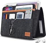 ERKOON Bedside Storage Pocket Felt Bedside Organizer Dark Grey view 1