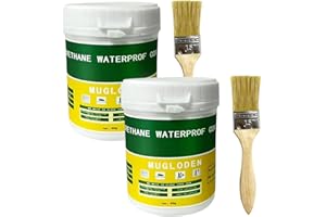 MUGLODEN 300g Invisible Waterproof Agent, Waterproof Insulating Sealant, Super Strong Invisible Waterproof Anti-Leakage Agent, Transparent Waterproof Coating Agent (2Pcs)