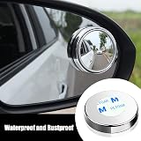 IRYNA 2 Pcs Blind Spot Mirrors 360° Rotate Round Wide Angle Waterproof HD Glass view 4