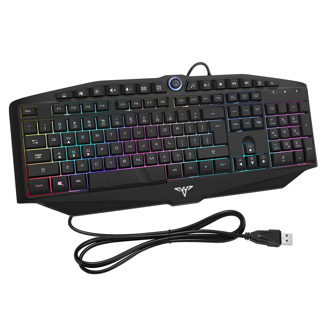 Buy Mpow Gaming Keyboard, Rainbow LED Backlit Keyboard with Breathing ...