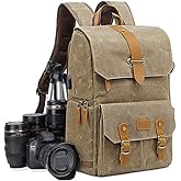 UBAYMAX Camera Backpack, DSLR SLR Waterproof Canvas Camera Bags Rucksack 15.6 inch Laptop Bag Travel Bag for Canon Nikon Sony Camera and Lens Tripod Accessories