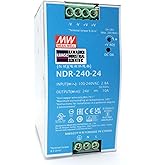 Mean Well NDR-240-24 240W 24VDC 10A AC/DC Industrial DIN Rail Power Supply Single Output Provided by KAINSC Products