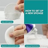 Navaris 50 Reusable Compressed Facial Sponges Cleansing Makeup Pads 65mm view 9