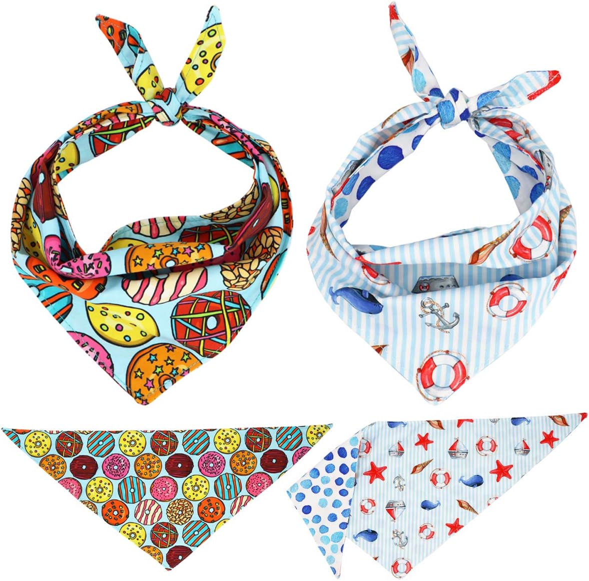 Free Sunday New Pattern Pet Dog Bandana(Donut S)