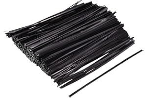 MECCANIXITY Foil Twist Ties 6" 15cm Metallic Plastic Closure Tie for Tying Bread, Candy, Cookies, Gift Bags Arts Crafts Ties 